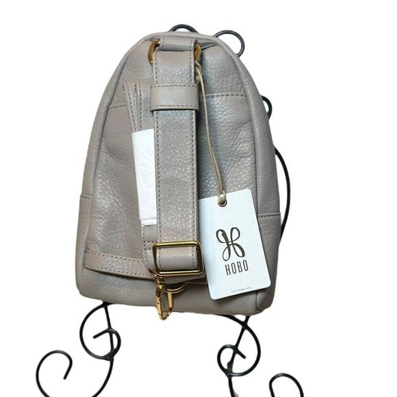 Hobo Fern Sling Bag Taupe Pebbled Leather Crossbody Convertible Backpack  $198 main image 9